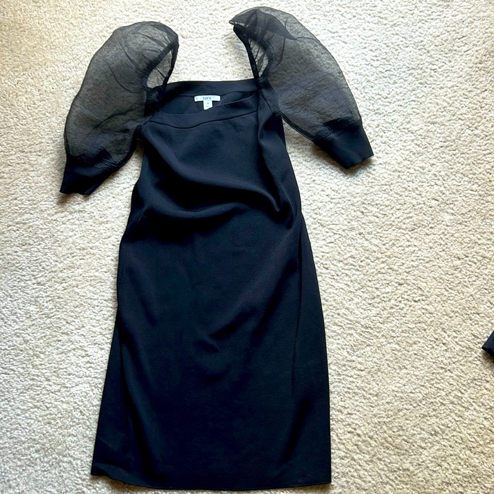Bar lll puffy see through shoulder dress
